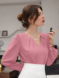 Puff Sleeve Solid Blouse