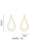 Shein Hollow Out Geo Drop Earrings