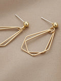 Shein Hollow Out Geo Drop Earrings