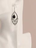 SHEIN EMERY ROSE Hollow Out Water Drop Earrings