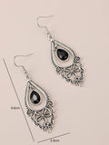 SHEIN EMERY ROSE Hollow Out Water Drop Earrings