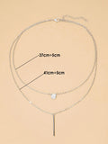  | Shein Geometric Charm Layered Necklace | Necklace | Shein | OneHub