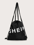 SHEIN Letter Graphic Drawstring Backpack