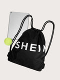  | SHEIN Letter Graphic Drawstring Backpack | Comb | Shein | OneHub