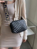 SHEIN Mini Chevron Detail Square Bag