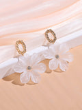  | Shein Rhinestone & Flower Decor Drop Earrings | Earrings | Shein | OneHub