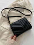 SHEIN Mini Chevron Quilted Flap Square Bag