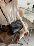 SHEIN Mini Chevron Quilted Flap Square Bag