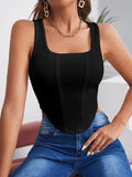 SHEIN BAE Square Neck Hanky Hem Tank Top