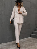  | SHEIN  Single Button Lapel Collar Blazer & Tailored Pants | Blazer | Shein | OneHub