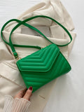 SHEIN Mini Chevron Quilted Flap Square Bag