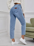  | SHEIN High Waist Ripped Mom Fit Jeans | Pants | Shein | OneHub