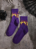 Shein Flame Pattern Crew Socks