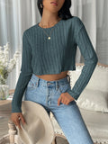  | SHEIN EZwear Solid Rib-Knit Crop Tee | Top | Shein | OneHub