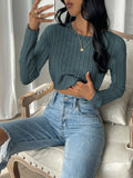  | SHEIN EZwear Solid Rib-Knit Crop Tee | Top | Shein | OneHub