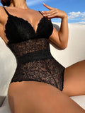 SHEIN Floral Lace Underwire Lingerie Set