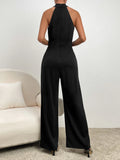  | SHEIN Zipper Back Halter Neck Wide Leg Jumpsuit | Jumpsuit | Shein | OneHub