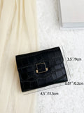 SHEIN Crocodile Embossed Small Wallet