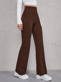 SHEIN Unity Wide Waistband Flare Leg Pants