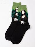 Shein Figure Graphic Crew Socks