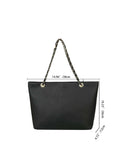 SHEIN Geometric Embossed Grommet Eyelet Shoulder Tote Bag