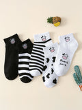  | Shein Striped & Cow Pattern Ankle Socks | Socks | Shein | OneHub