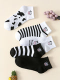  | Shein Striped & Cow Pattern Ankle Socks | Socks | Shein | OneHub