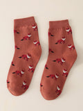 Shein Fox Pattern Crew Socks