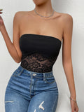  | SHEIN Contrast Lace Tube Top | Top | Shein | OneHub