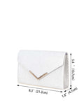 SHEIN Glitter Metal Decor Flap Square Bag