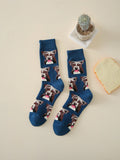 Shein Dog Pattern Crew Socks