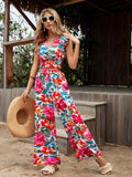  | SHEIN Frenchy Floral Print Top & Wide Leg Pants | Top and Pant Set | Shein | OneHub