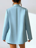 SHEIN Shawl Neck Double Button Blazer