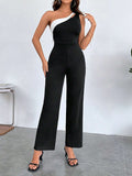  | SHEIN One Shoulder Asymmetrical Neck Jumpsuit | Jumpsuit | Shein | OneHub