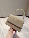 SHEIN Mini Square Bag Glitter Glamorous Chain Strap