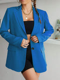  | SHEIN Essnce Lapel Neck Flap Detail Single Button Blazer | Blazer | Shein | OneHub