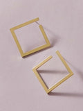 Shein Metal Square Hoop Earrings