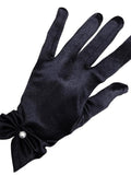  | SHEIN 1pair Women's French Vintage Black Pearl Gloves, Thin Sunscreen Party Satin Gloves For Formal Occasions | Gloves | Shein | OneHub