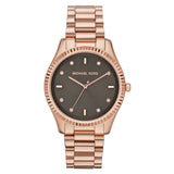 Michael Kors Blake Rose Gold Stainless Steel Brown Dial Quartz Watch for Ladies - MK-3227