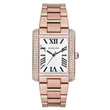 Michael Kors Emery Rose Gold Stainless Steel White Dial Quartz Watch for Ladies - MK-3255