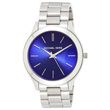  | Michael Kors Slim Runway Silver Stainless Steel Blue Dial Quartz Watch for Ladies - MK-3379 | Watches | Michael Kors | OneHub