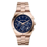  | Michael Kors Reagan Rose Gold Stainless Steel Blue Dial Chronograph Quartz Watch for Ladies - MK-6148 | Watches | Michael Kors | OneHub