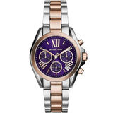  | Michael Kors Bradshaw Two-tone Stainless Steel Purple Dial Chronograph Quartz Watch for Ladies - MK6074 | Watches | Michael Kors | OneHub