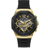 Guess Momentum Black Silicone Strap Black Dial Chronograph Quartz Watch for Gents - GW0263G1