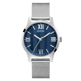  | Guess Campbell Silver Mesh Bracelet Blue Dial Quartz Watch for Gents - GW0214G1 | Watches | Guess | OneHub