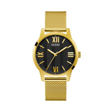  | Guess Campbell Gold Mesh Bracelet Black Dial Quartz Watch for Gents - GW0214G2 | Watches | Guess | OneHub