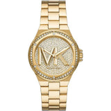 Michael Kors Lennox Gold Stainless Steel Gold Dial Quartz Watch for Ladies - MK7229