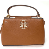  | Tory Burch Britten Small Satchel Brown -TB136138 | Handbags | Tory Burch | OneHub