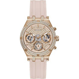  | Guess Heiress Pink Silicone Strap Rose Gold Dial Chronograph Quartz Watch for Ladies - GW0407L3 | Watches | Guess | OneHub