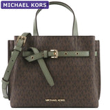  | Michael Kors Emilia Small Satchel In Signature In Army Green - 35H0GU5S1B | Handbags | Michael Kors | OneHub